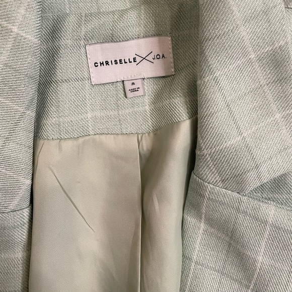 Mint plaid Chriselle x JOA blazer (size Med) - Picture 8 of 11